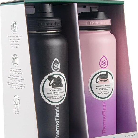 Thermoflask Other - Thermoflask 40oz Stainless Steel Insulated Water Bottles with Straw